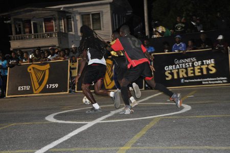 Flashback- Scenes from last year’s opening night action in the Guinness ‘Greatest of the Streets’ East Coast Demerara Zone at the Haslington Market Tarmac