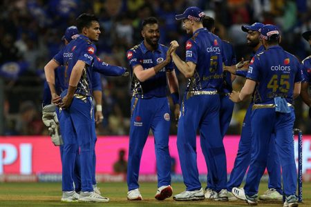 Hardik Pandya, was named Man-of-the-Match for his all-round contribution; he made 25 from 8 balls, and then dismissed MS Dhoni, Ravindra Jadeja and Deepak Chahar.
