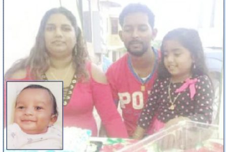 Found dead on Friday: Cunupia family Barry Choon, Shalini Sookdeo-Choon and their children, Sarah and Jacob (inset).
