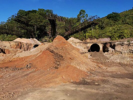 The site where the miners were working.