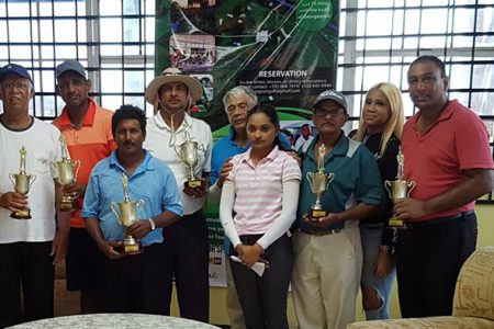 The various winners and sponsors of the A&R Jaiwanram Printery’s 2nd annual Golf Classic