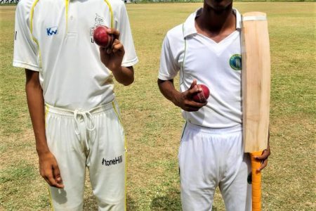 Spin twins! Chanderpaul Hemraj (4-7) and Andre Seepersaud (3-6 and 31 not out) ensured Demerara marked their first victory.
