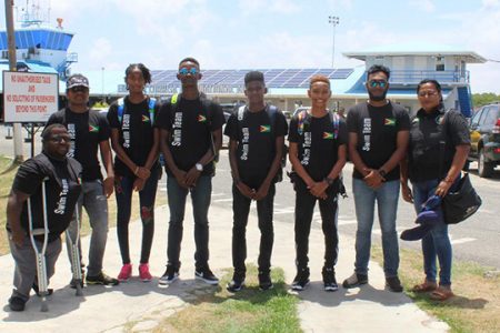 Guyana’s contingent prepares to depart on Good Friday (Royston Alkins phot0) 