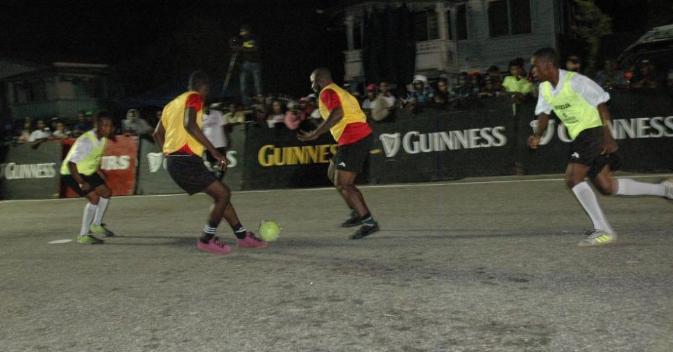 Scenes from the Uprising and Non-Pariel clash on the opening night of the Guinness ‘Greatest of the Streets’ East Coast Demerara Championship at the Haslington Market Tarmac Friday.