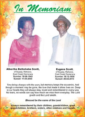 Albertha and Eugene Scott