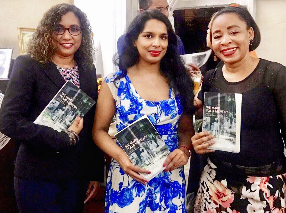 Anita Sethi (centre) with attendees at the launching of We Mark Your Memory book.
