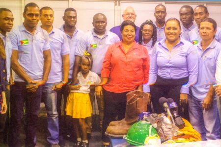 Guyanese workers hired by JSL International to work on the Noble Bob Douglas Drillship offshore Guyana