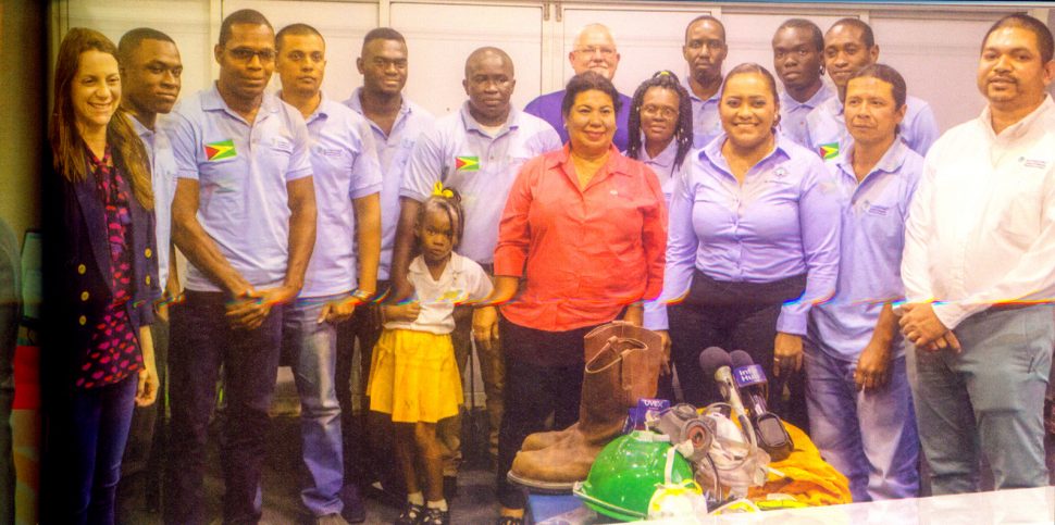 Guyanese workers hired by JSL International to work on the Noble Bob Douglas Drillship offshore Guyana