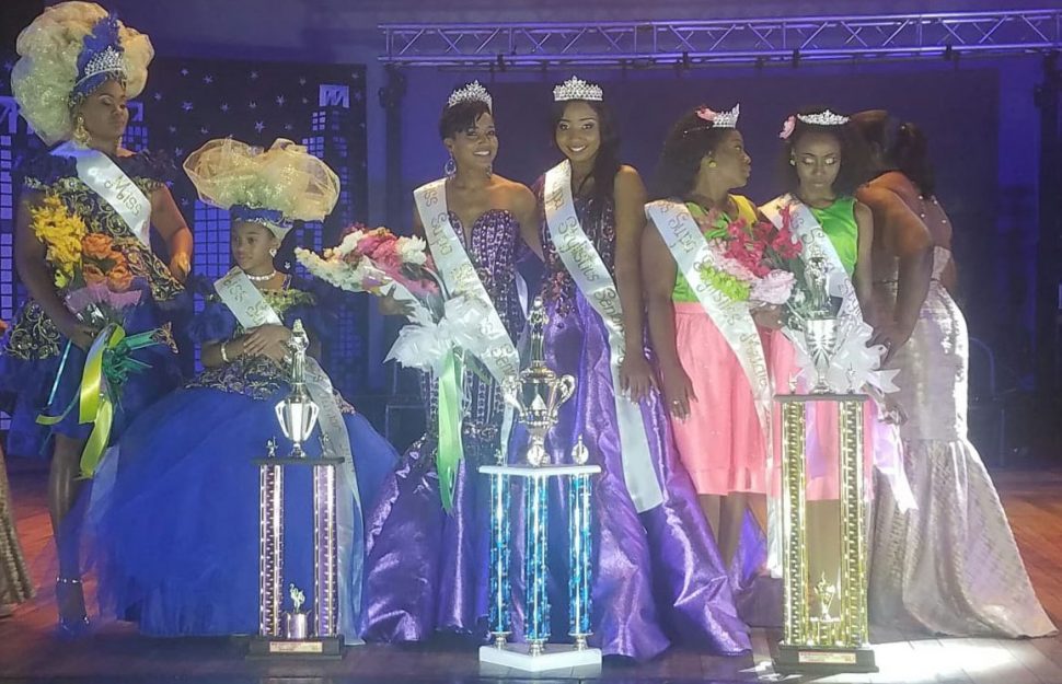 The winners of each category for the Mother and Daughter Pageant 2019. From left: Junior Category Winners Jenel Cox-Greaves and her daughter Trinity; Senior Category winners Alicia Brown-Deeges and her daughter Aleria and Middle Category winners Subbrina Marcus and her daughter Nashavia. 