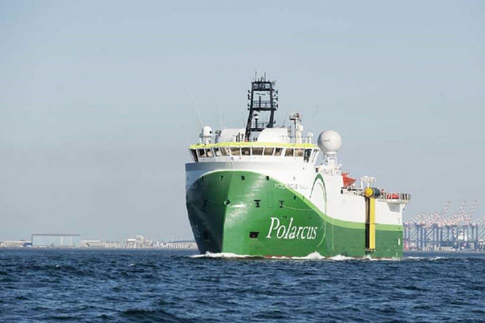 The Polarcus Adira, the state-of-the-art vessel which was used by Tullow Oil to carry out Jamaica’s first-ever oil and gas exploration 3D Seismic Survey in 2018.