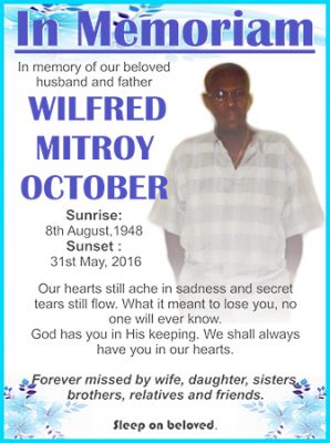 WILFRED MITROY OCTOBER