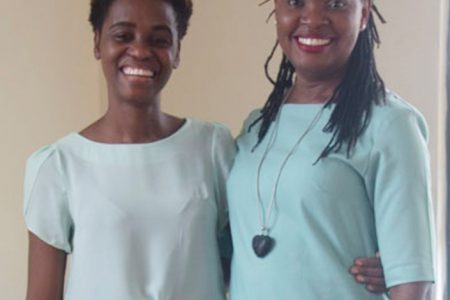 Founder and Managing Director, Blossom Inc., Ayo Dalgety Dean (right) and Programme Coordinator, Blossom Inc. Michelle Amsterdam
