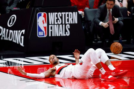 The Golden State Warriors first put the Portland Trail Blazers on their backs before showing them the door on their way to the NBA Finals for a fifth time.
