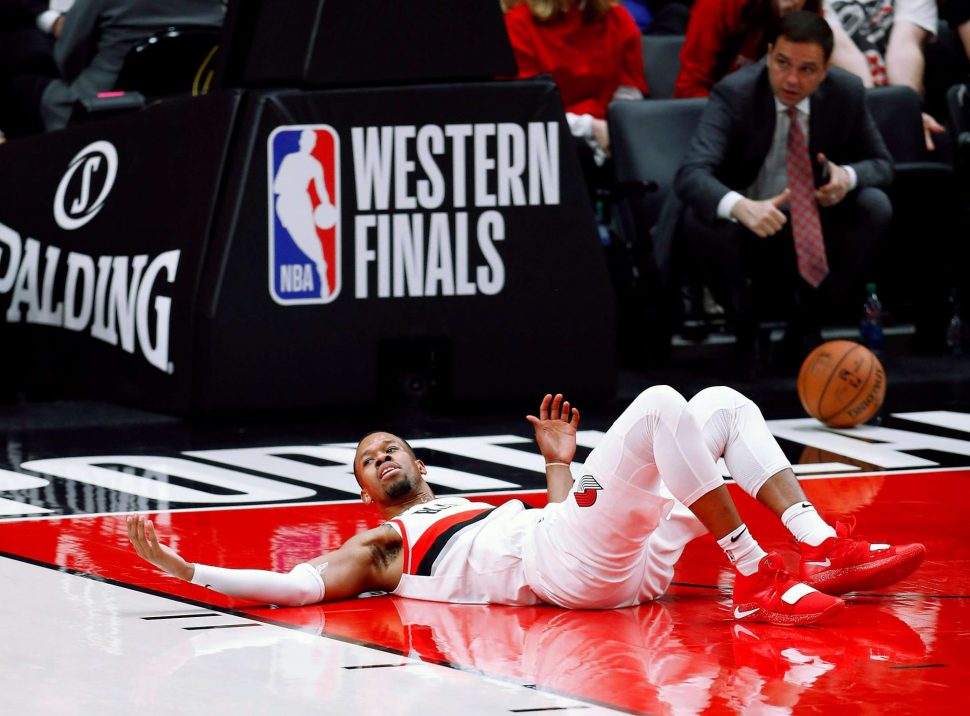 The Golden State Warriors first put the Portland Trail Blazers on their backs before showing them the door on their way to the NBA Finals for a fifth time.
