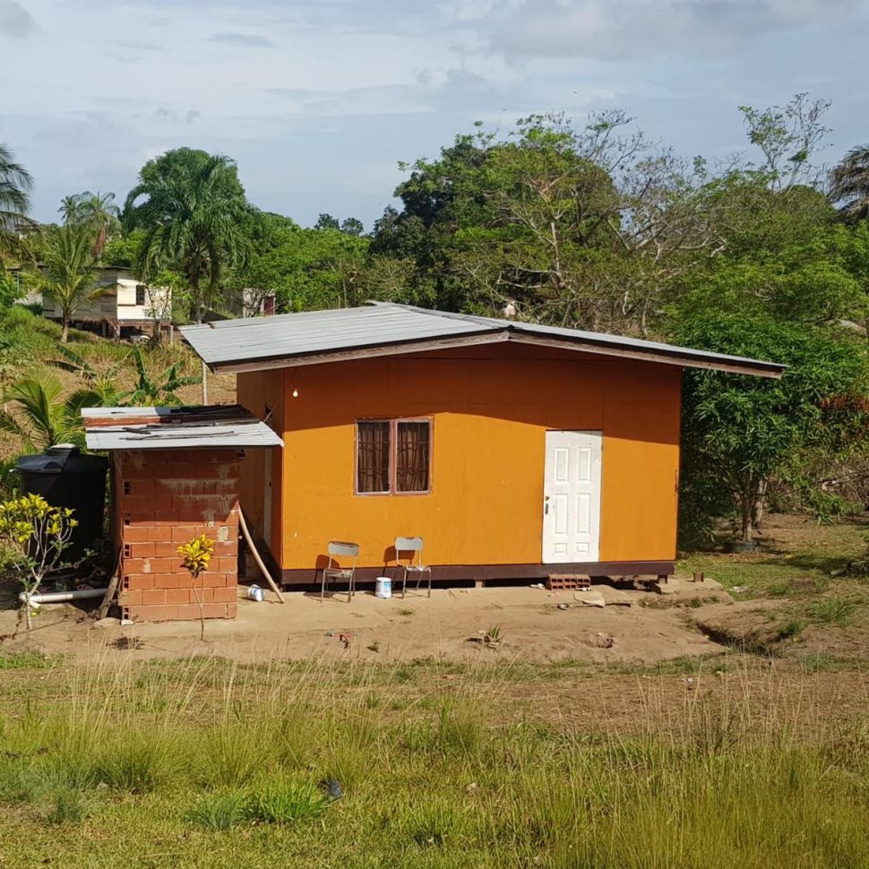 The house at Ralph Narine Trace, South Oropouche where the escapee were held. Photo: TREVOR WATSON