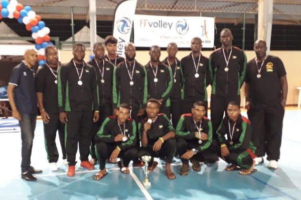 Guyana’s men’s team after their silver medal run.