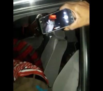 A screenshot from a video posted on social media showing the crime scene.