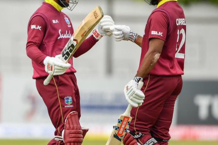  Shai Hope and John Campbell became the second openers to both score over 150 runs in a One Day International.
