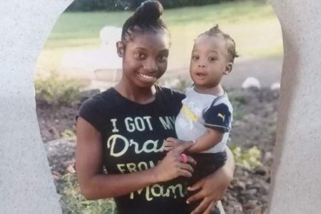 Sixteen-year-old Akacia Quest and her one-year-old son Daniel Francis