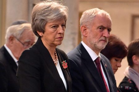 Theresa May (left) and Jeremy Corbyn