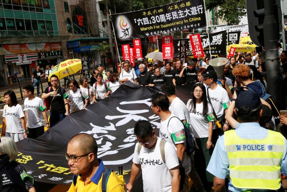 Hong Kong protestors demand China be held to account for 1989 Tiananmen crackdown