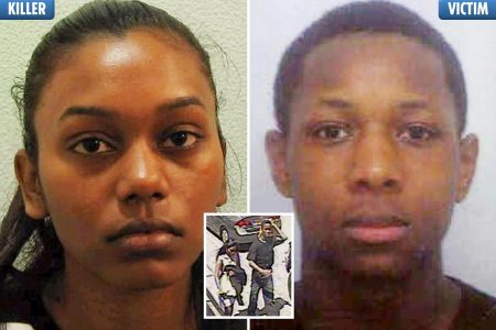Back in Trinidad & Tobago - Samantha Joseph (left).  Right: Shakilus Townsend was murdered by a gang in London 11 years ago.