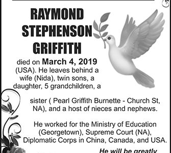 RAYMOND STEPHENSON GRIFFITH