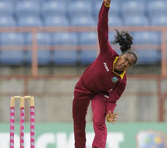 Afy Fletcher was the pick of the Windies’ bowlers
