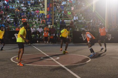 Scenes from the clash between defending champion Disconnection Crew and Walking Boys in the Guinness ‘Greatest of the Streets’ Bartica Championship at the Bartica Community Center Tarmac