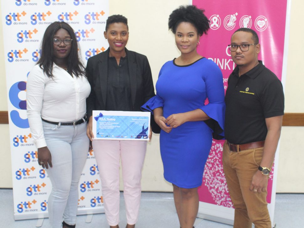 Diana Gittens (second from left) with Pinktober sponsors