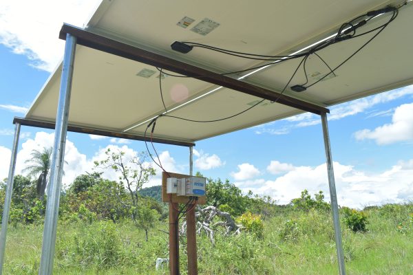 The new photovoltaic system which was recently installed at the site of the new well in Aranaputa, Region 9.  (GWI photo)
