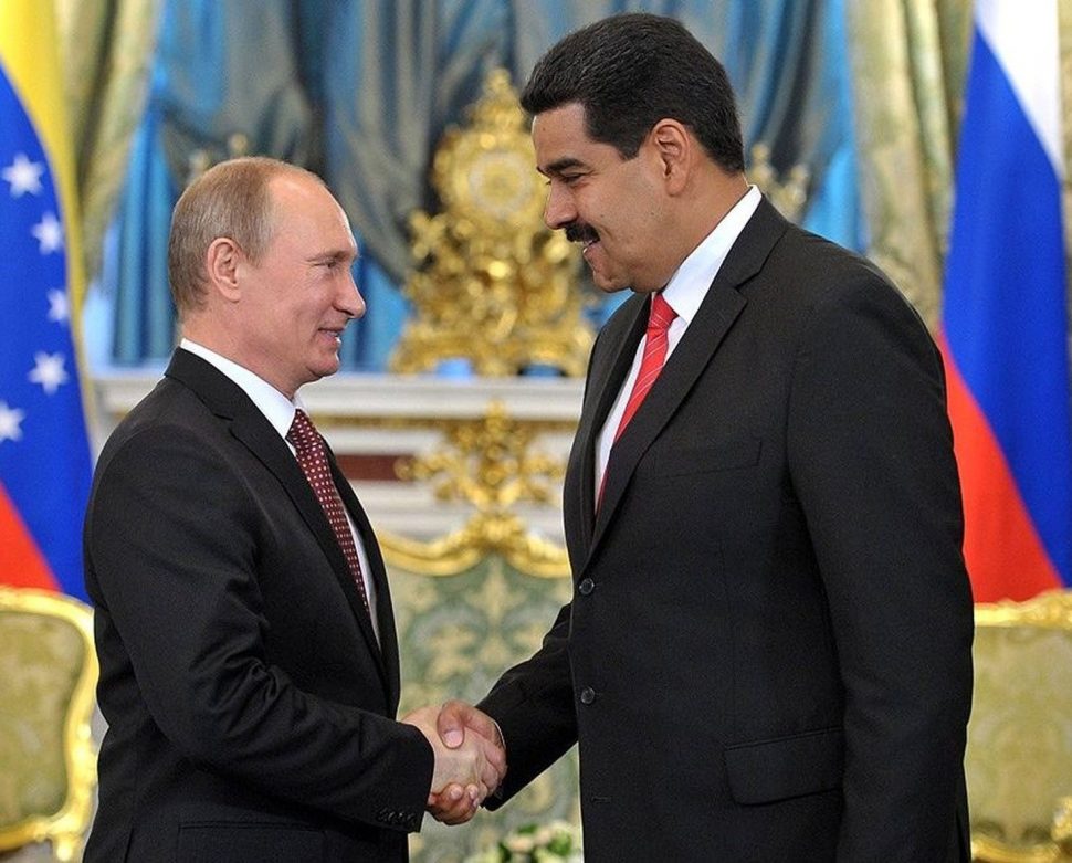Russian president Vladimir Putin (left) and Venezuelan president Nicolas Maduro.