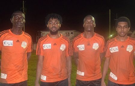 Capital FC scorers (from left to right) Tony Adams, Emmanuel Atkins, Keon Sears and Andre Mayers.