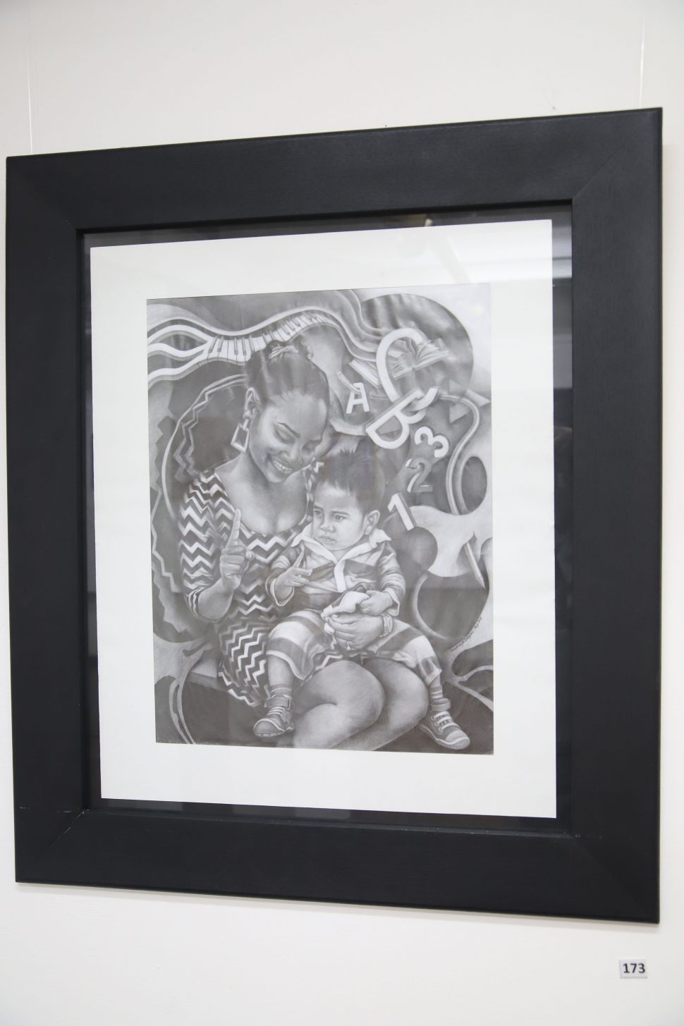 Courtney Douglas’ ‘My First Teacher’ won the Drawing
category. (Terrence Thompson photo)