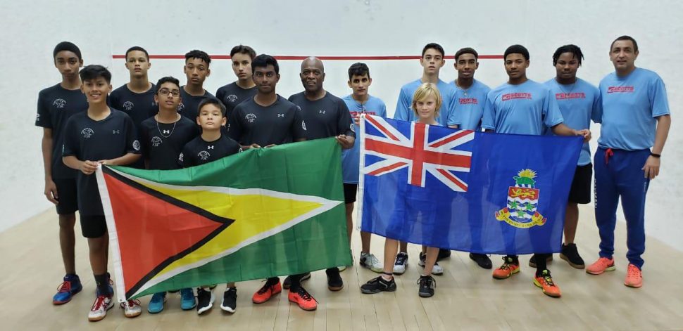 Guyana’s boys’ team after their win over the Cayman Islands. 