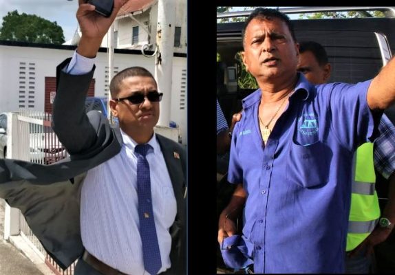 Charged: Billy Ramsundar and Hanif Nazim Baksh.