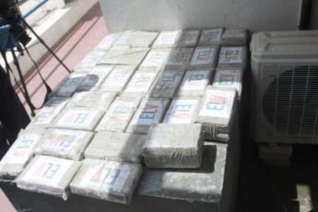 The parcels of cocaine that were found. (BVI police photo)