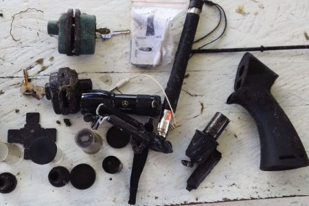 The items discovered by the police. (Police photo)