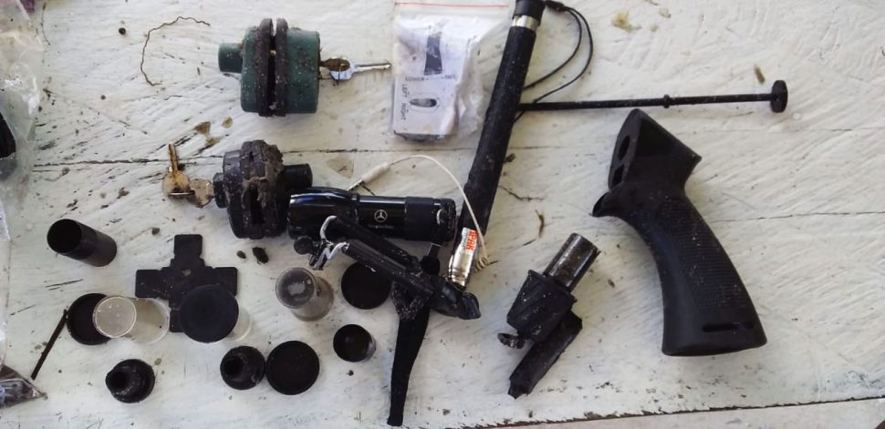The items discovered by the police. (Police photo)