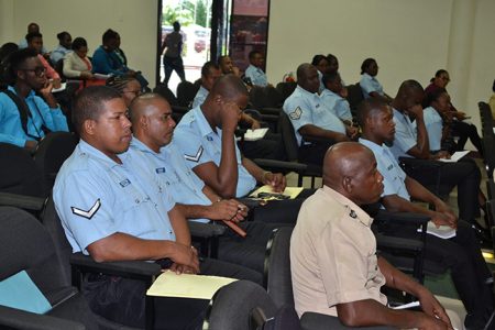 Police ranks at the noise management seminar (Department of Public Information photo)