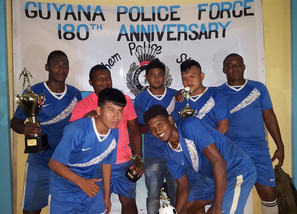 The victorious Men’s Champion Guyana Rush Saints FC.