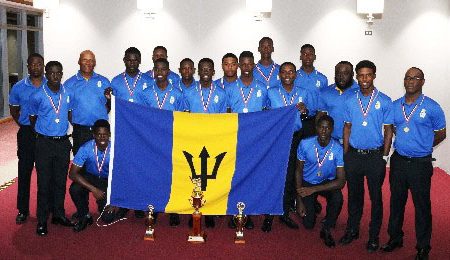 The successful Barbados Under-17 team.
