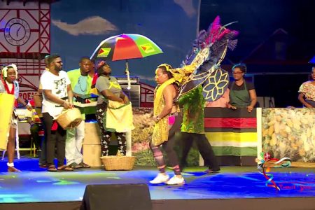 Part of Guyana’s Country Night performance in Trinidad (DPI photo)
