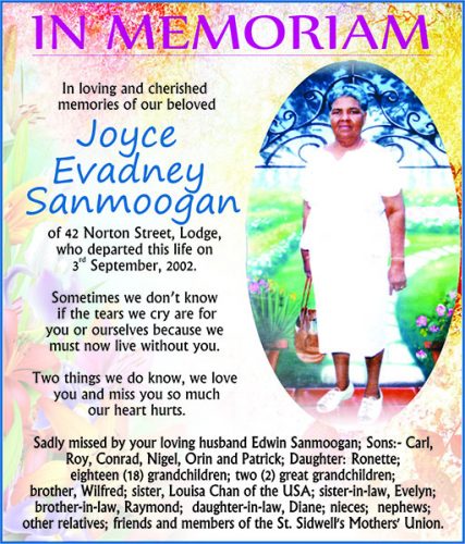 Joyce Evadney Sanmoogan