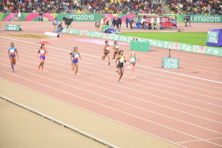 Guyana’s Aliyah Abrams (Lane 2) finished eighth in the final of the women’s  400m yesterday at the ongoing Pan American Games in Lima, Peru.

