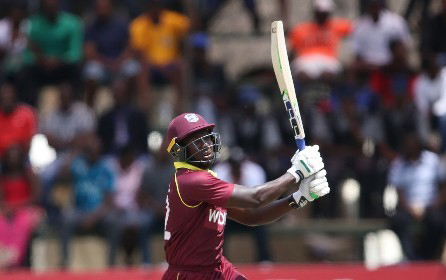 West Indies batsman Rovman Powell … struck his second T20 International half-century. 
