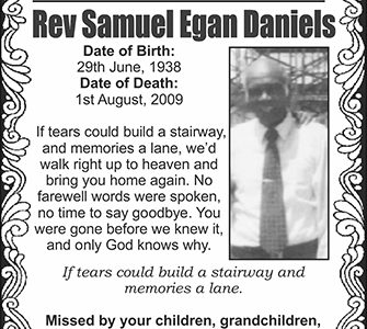 Rev Samuel Egan Daniels