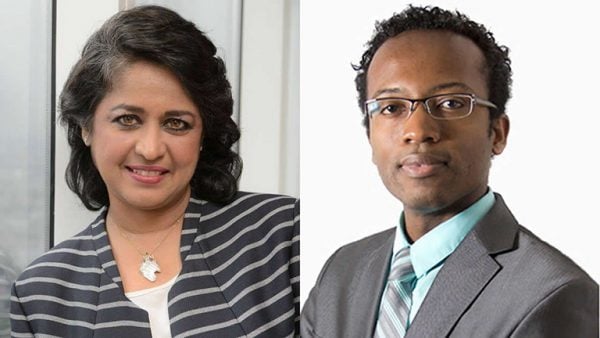 Ameenah Gurib-Fakim (left) and Landry Signé
