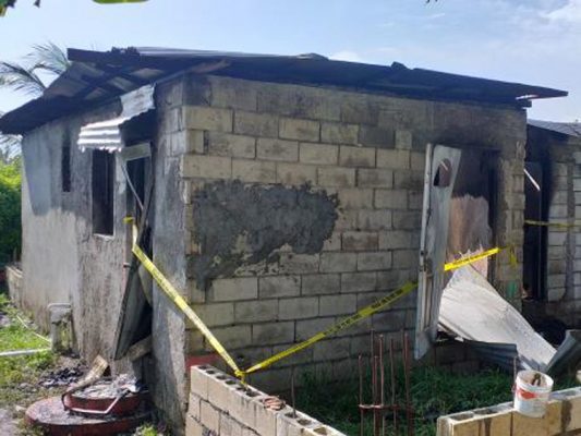 
The burned-out house of Maureen Johnson in Buff Bay, Portland - Gareth Davis Sr photo.