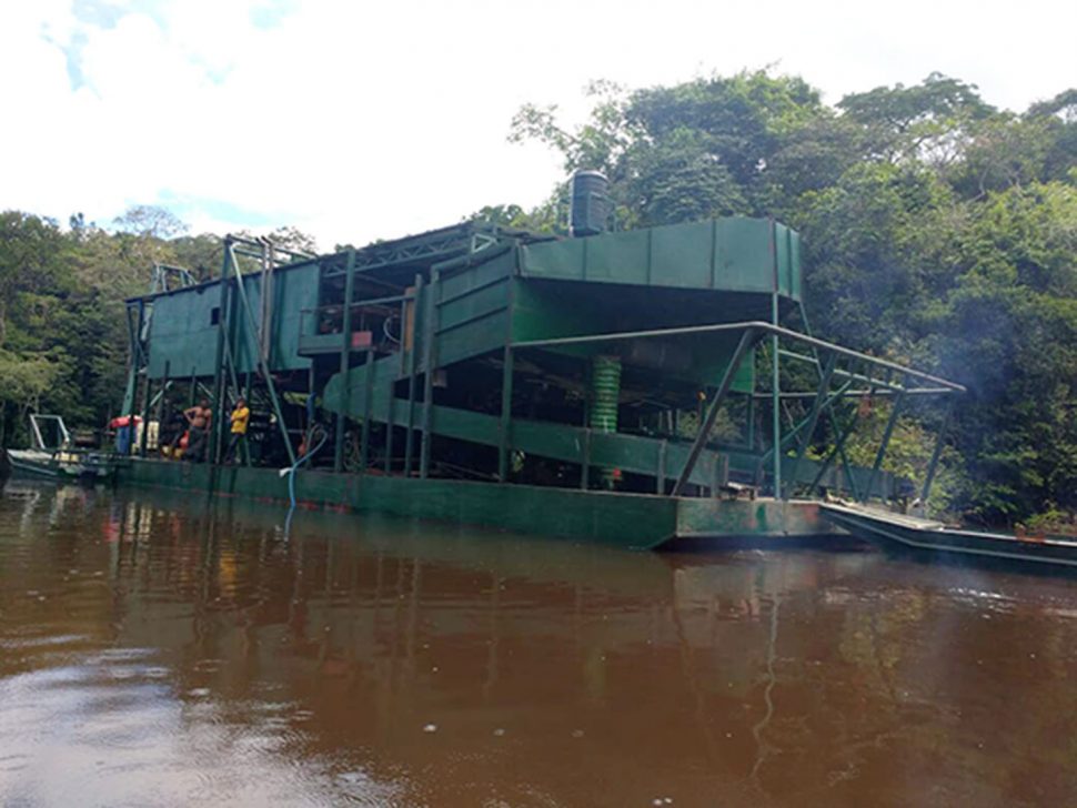 One of the dredges that is said to be operating on the Kuyuwini River.